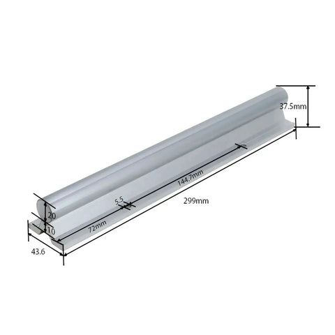 Two Heavy Duty Linear Guide Rails Kit SBR16 To SBR20 With Four Bearing Blocks SBR16UU SBR20LUU 16LUU 20UU for CNC and 3D printers, side view