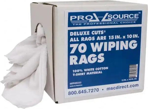 Box Of 70 Washable White Knit Wiping Rags For Home Or Shop Use Pro Grade 100 Percent Cotton 10 By 15 Inches Reusable All Purpose Absorbent Rags