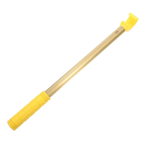 0.4m Adjustable Window Catch Pole Tool For High Windows Ergonomic Tension Rod with yellow handle and aluminum shaft