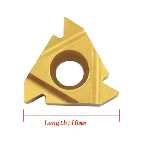 Indexable Threading Inserts Set 10 Pack 16IR AG60 16ER AG60 for CNC Lathe Carbide Turning Insert Blade, 60 Degree Universal Pitch