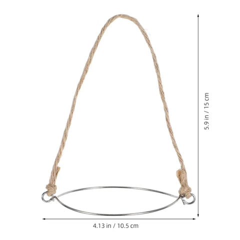 5 Pcs Metal Jar Handles And Wire Hangers For Mason Jars With Universal Hemp Rope Easy To Attach No Tools Required DIY Projects