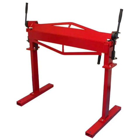 36 Inch Heavy Duty Metal Bending Brake Bender With All Steel Construction For Aluminum Mild Steel And Stainless Steel 120 Degree Max Angle Mountable On Bench Or Stand Sheet Metal Tool, red machine