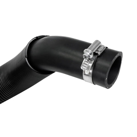 COOL STAR radiator coolant hose with stainless steel clamp, black rubber, side close-up