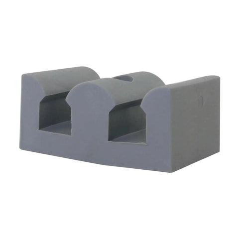 Close-up of gray rubber door bumper from 4 Pieces Framed Sliding Rubber Door Bumpers For Shower Glass Doors kit