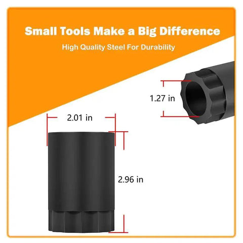 60mm Differential Pinion Lock Nut Tool For ATV Maintenance dimensions and features diagram