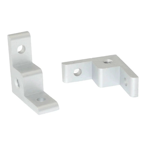 Set Of 4 Aluminum Profile Fasteners For 20 Series T Slot Extrusions, Right Angle Corner Connectors, Silver Anodized Finish visible