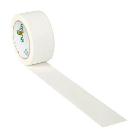 White Duct Tape Roll 1.88 Inch By 20 Yards Heavy Duty For Repairs Crafting And Temporary Floor Marking Removable Cleanly Up To Three Weeks