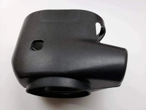 Steering Column Shroud Cover for Tilt Steering Fits 1999 to 2002 Silverado, black plastic material, side view