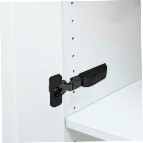 Black soft close cabinet hinge installed with damping for quiet operation, easy installation, smooth door alignment by Mipcase.