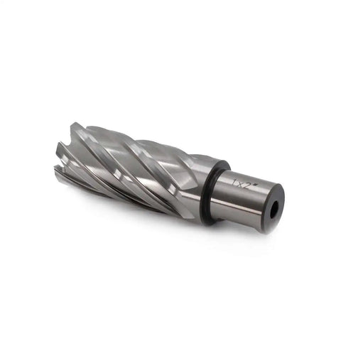 Engineered 1 Inch Cutting Diameter Annular Cutter For Magnetic Drill Press With 2 Inch Cutting Depth, 3/4 Inch Weldon Shank And 2 Flat, Pilot Pin Included, One Piece By Oscarbide
