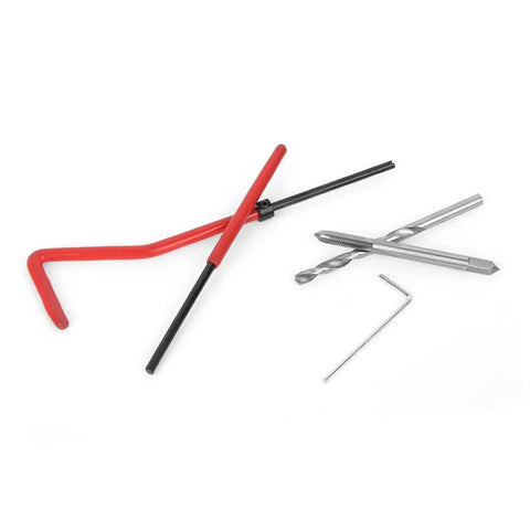 Pro Grade M4 Thread Repair Kit 25 Piece Set For Fixing Stripped Holes And Cross Threads, Cutter And Insert Kit visible tools