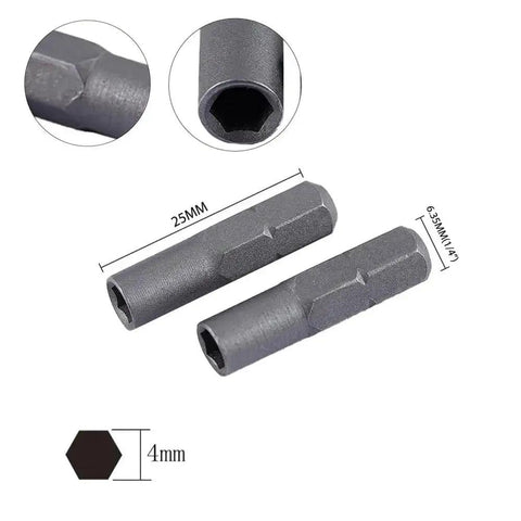 Eight Pack Precision Bit Adapters Set For Micro Bits To One Quarter Inch Hex Converter Six Point Three Five Millimeter To Four Millimeter