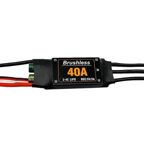 40A Brushless ESC For 2 To 4S RC Drones Planes Multirotor Aircraft And Helicopters With 5V 3A BEC And XT60 Plug Pro Grade