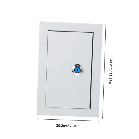 Front view of Heavy Duty Weatherproof Wall Mount Electrical Distribution Box For Industrial Use Durable Steel Enclosure