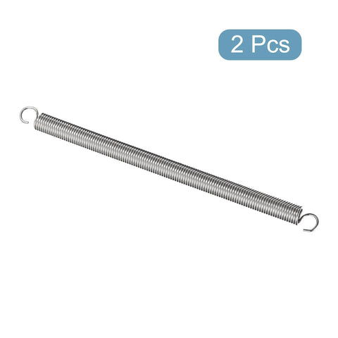 2-pack extended dual-hook tension springs, 3/8 in diameter x 6-1/2 in, 0.047 in spring steel for machinery