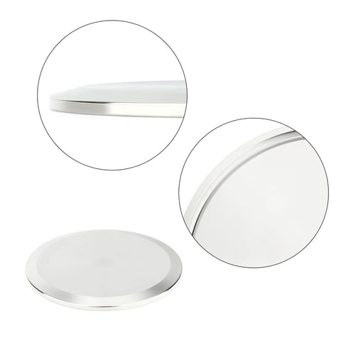 3-inch stainless steel sanitary end cap for tri-clamp fittings; round disk with polished finish