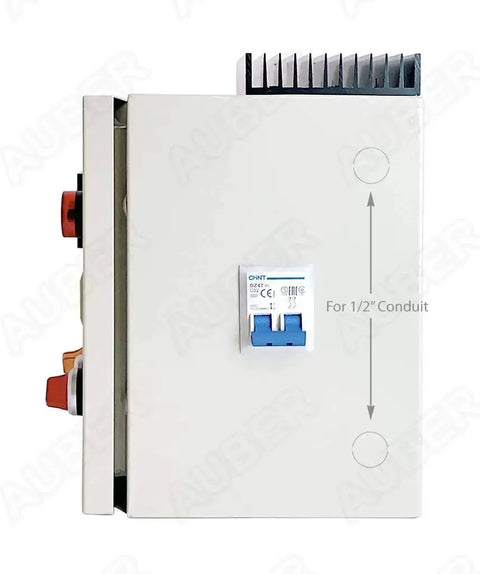 Heavy Duty Powder Coating Oven Control Panel With PID Controller, wall mount enclosure showing side view, 240V 30A 7200W