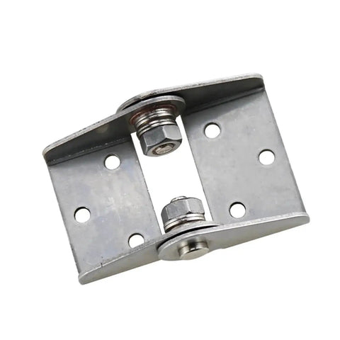 Front view of a 304 stainless steel damping hinge with adjustable torque for cabinet doors