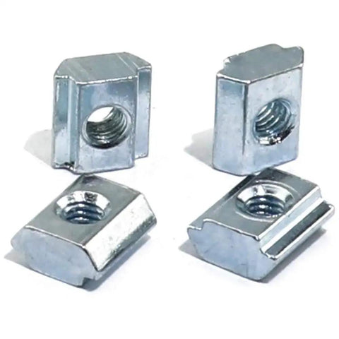 50 Pieces M3 Slide In T Nuts Tee Sliding Nut For 2020 Series Aluminum Extrusion Profiles With 6mm Slot Silver Finish