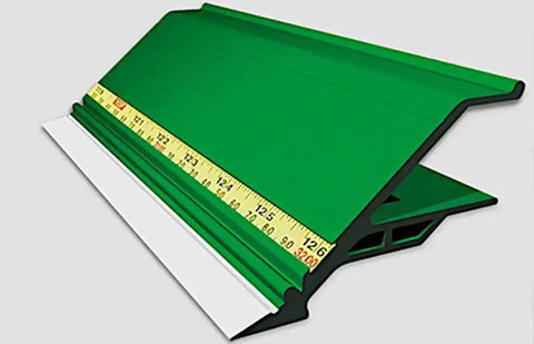 Mark II Trimmaster Aluminum Bending Brake With Power Lock Heavy Duty Pro Grade 10 Ft By 6 In in green with measurement scale