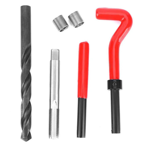 Thread Repair Kit 17Pcs M11 X 1.25 Helicoil Internal Thread Repair Kit For Aluminum And Metal parts, including drill and tap
