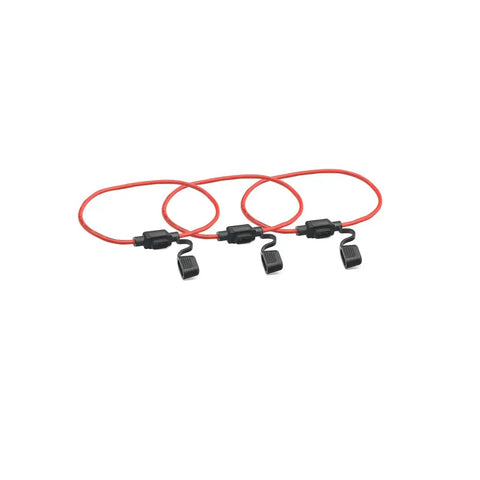 Inline 16 Gauge Fuse Holder Kit For Mini Blade Fuses With 3 Pieces And 6 Mini Fuses 5A 7.5A 10A 30cm Wire 32V DC RoHS Certified Vehicle Electrical Protection