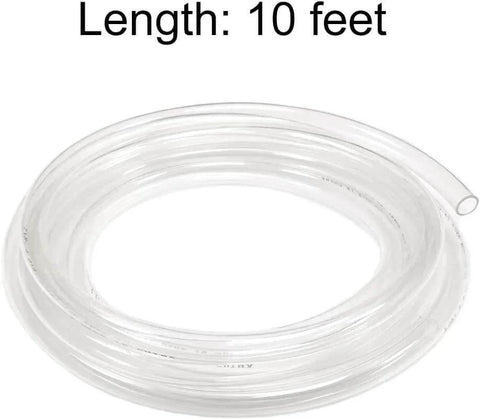10 Ft Clear Vinyl Tubing 1 Quarter Inch ID Flexible Hybrid PVC Hose Lightweight UV Resistant BPA Free Non Toxic Clear