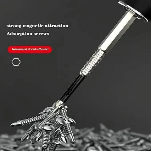 Magnetic Screwdriver Drill Bit Set Pro Grade with Anti Slip Grip and Heavy Duty Alloy Steel 60HRC, Keeps Screws In Place