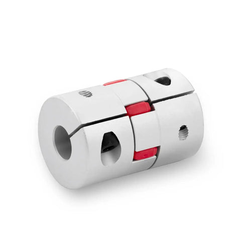 Close-up of D45xL65 10mm To 16mm Aluminum Shaft Coupling Flexible Spider Coupler Connector for 3D Printer CNC Machine Servo Stepper Motor.