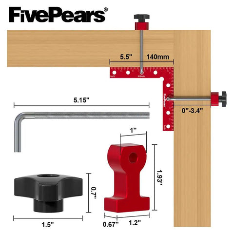 4 Pack 90 Degree Positioning Square Clamps For Woodworking Aluminum Right Angle Corner Clamp 5.5 X 5.5 Inches Precision Tool