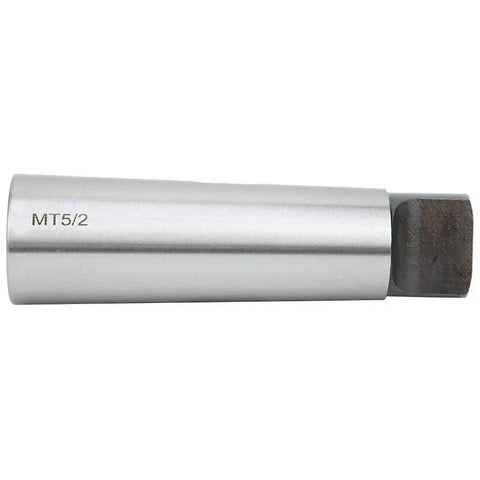 Taper reducing adapter sleeve MT5/2, steel, machined finish.