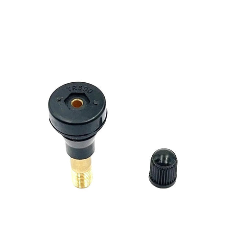 20Pcs TR600HP High Pressure Tire Valve Stems For Tubeless Rims Snap In Black Rubber Brass 0.453 Inch Rim Holes