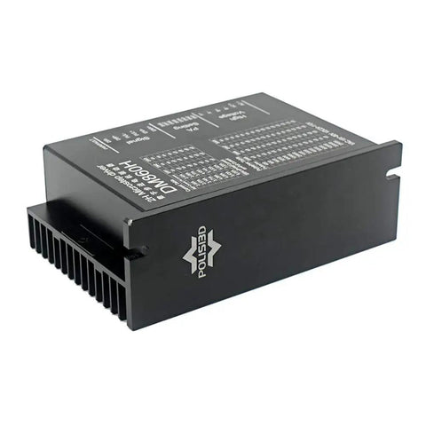 Digital Microstep Driver DM860H DSP CNC Controller For 2 Phase Stepper Motors Nema 23 And Nema 34 with aluminum cover side view.