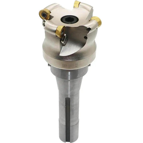 Face Mill Cutter Holder EMRW 6R 63 22 R8 FMB22 Seven Sixteenth Inch RPMT1204 Hard Alloy Blade with spanners, front view