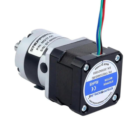 Nema 17 Stepper Motor with 34mm length and 5 to 1 planetary gearbox MG Series for CNC, 3D printers, robotics from StepperOnline.