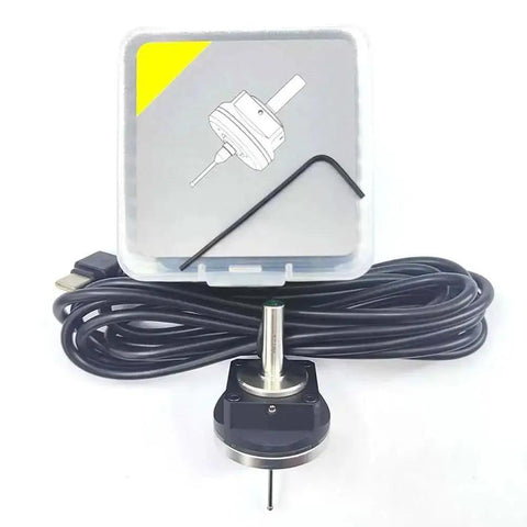 Pro Grade Edge Detection Tool V6 3D Touch Probe with cable and case for precision machining, anti-roll design