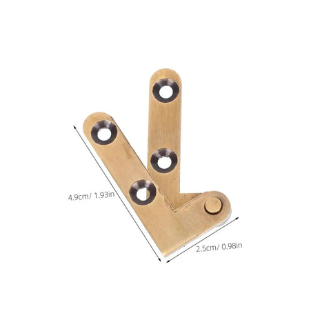 Heavy Duty Brass Invisible Door Pivot Hinges Set Two Pack With Concealed Self Closing Rotating Hardware For Secret Doors And Windows In Bronze Finish Durable And Quiet Operation on white background