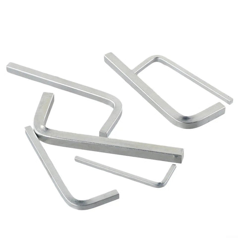 Six Piece Square Head Wrench Set L Shape Wrenches In Chrome Vanadium Steel For Tightening And Removing Square Screws Includes Sizes 3mm 4mm 5mm 6mm 7mm And 8mm Durable Pro Grade Kit Built Tough For Quick Fixes