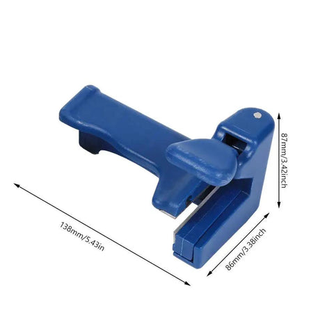 Woodworking Trimmer Double Cutter Set For DIY Furniture Making with blue plastic body and compact size for easy use.