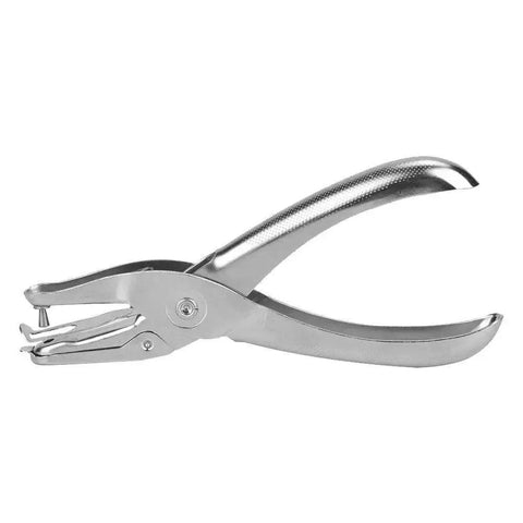 One Handed Hole Punch For Paper, 6 Sheet Capacity, 3.175mm Hole, Chrome Plated Handheld Puncher With Scrap Collector