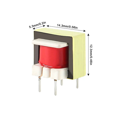 EE14 Audio Transformer Isolation Transformer With High Efficiency Design 1300 To 8 Ohm for voltage amplification and power output, side view