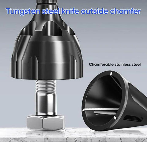 Pro Grade Deburring External Chamfer Tool With Tungsten Carbide Blade for Quick External and Internal Deburring of Steel