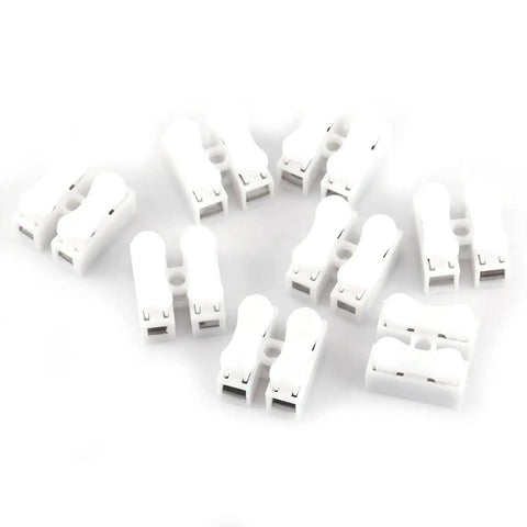 100Pcs Push In Wire Connectors 5A 250V No Fuss Quick Connect Electrical Connectors 2 Pin Cable Connector for lighting use