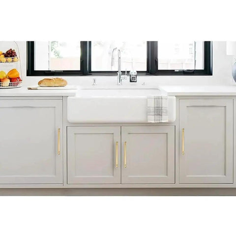 Kitchen with 10 Pack Champagne Bronze Finish Heavy Duty Solid Zinc Alloy Cabinet Pulls With 5 Inch Hole Centers And 5.75 Inch Overall Length
