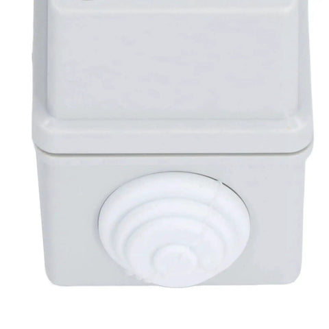 Two Way Breaker Box Din Rail MCB Distribution Protection Box corner view showing rugged waterproof casing