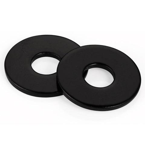 50 Pack M6 Stainless Flat Washers With Black Finish For Screws And Bolts 17.7 Mm Outer Diameter 6.6 Mm Inner Diameter 1.3 Mm Thick