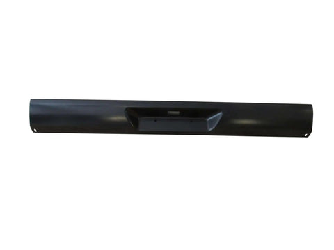 86.5 To 97 Nissan Hardbody D21 Steel Roll Pan With License Plate Box And LED Light, front view, 18 gauge steel weld-on installation