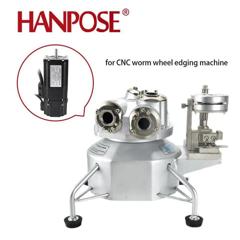 Hanpose servo motor and CL57-BK driver (front view), black compact motor with CNC edging machine setup