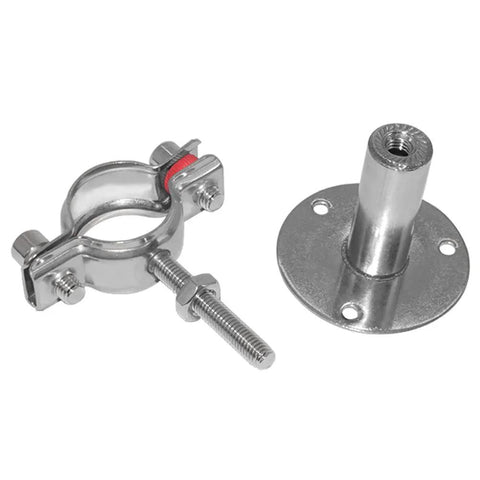 Adjustable Three Quarters Inch Stainless Steel Pipe Support Clamp For Wall Or Ceiling Mount Fits PVC And Metal Water Tubing Height Adjustable 50 To 100mm Rust Resistant 304 Stainless Steel Includes Two Supports And Mounting Screws Beduan