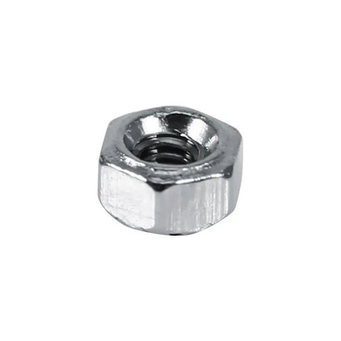 Single nut from Small Stainless Steel Micro Screws And Nuts Kit For Watch Repair Glasses Electronics Includes M1 M1.2 M1.4 M1.6 Sizes 12 Kinds Pro Grade Screw Set For Delicate Repairs On The Go, close-up view.